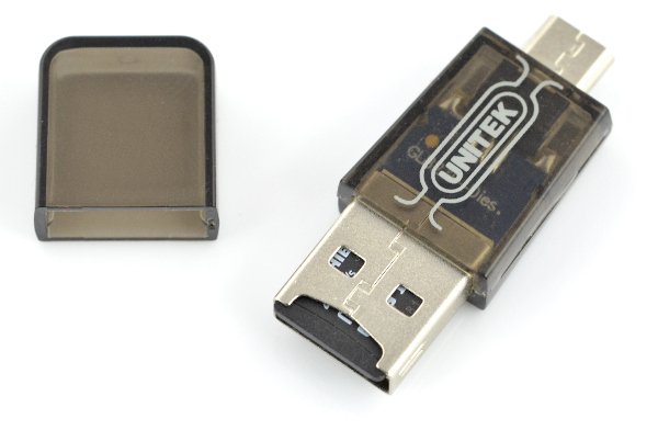 MicroSD-Kartenleser mit USB- und microUSB-OTG-Eingang - Unitek Y-2212