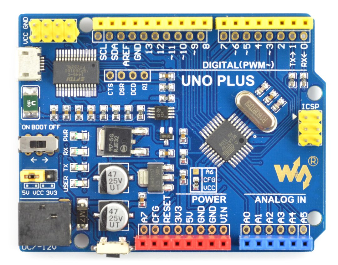 Waveshare Uno Plus - moduł, platforma avr, arduino, kompatybilny