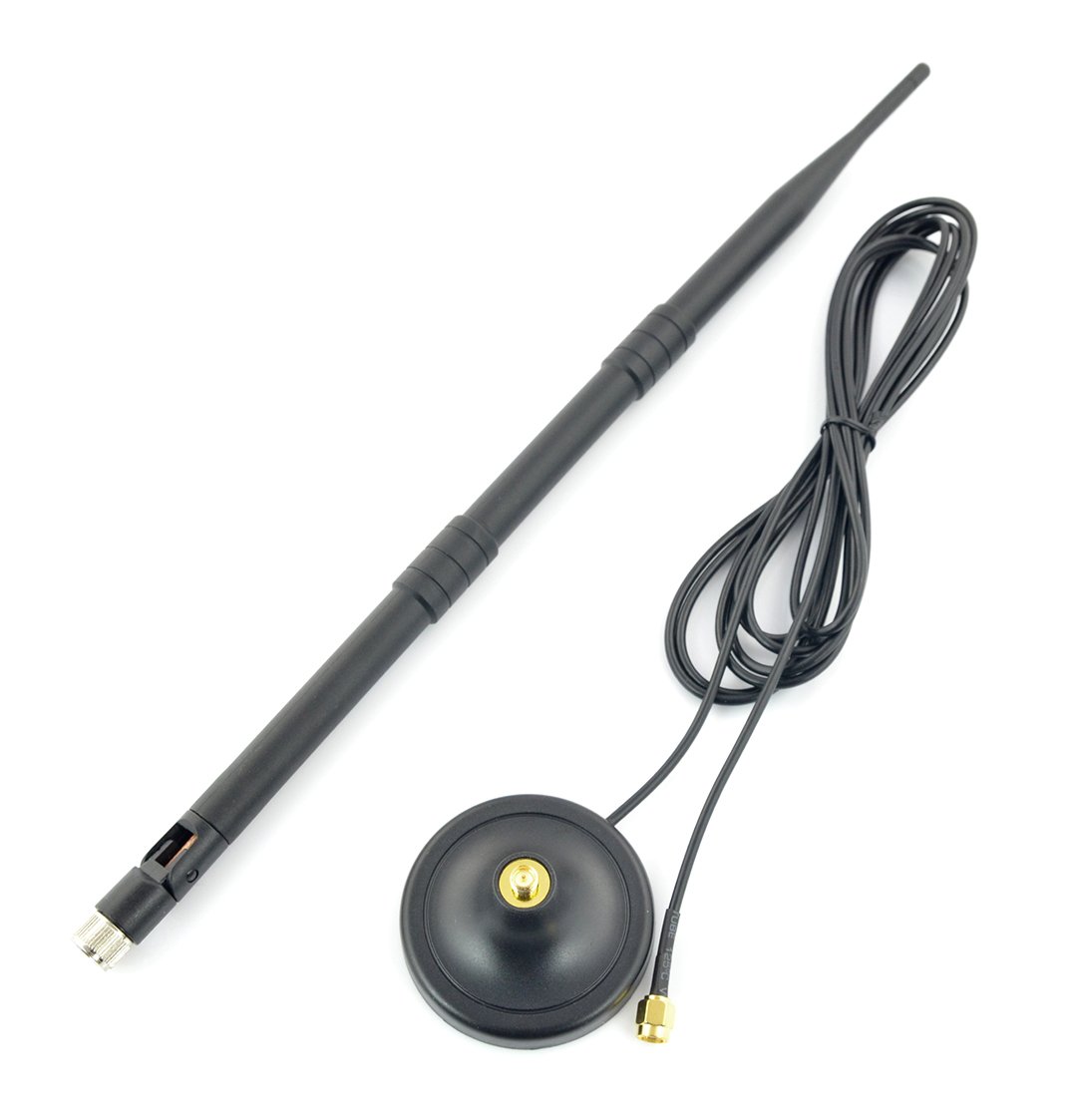 12-dBI-WLAN-Antenne mit Ständer, Kabel und RP-SMA-Anschluss