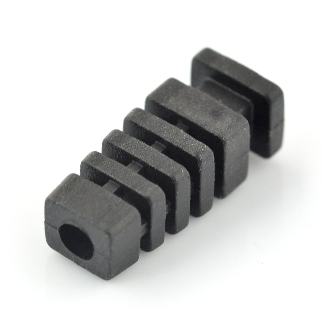 Kradex Zugentlastung - schwarz, Durchmesser 4mm