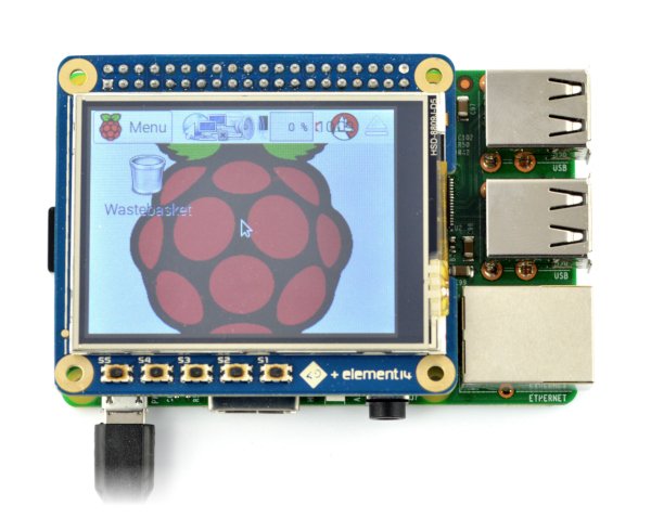 Resistiver Touchscreen LCD TFT 2,4 '' 320x240px GPIO 4DPi-24-HAT für Raspberry Pi 3/2 / B +