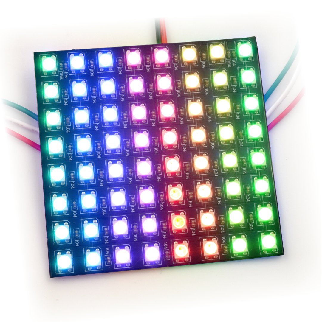 Flexible Matrix 8x8 - 64 LED RGB - WS2812B einzeln adressiert