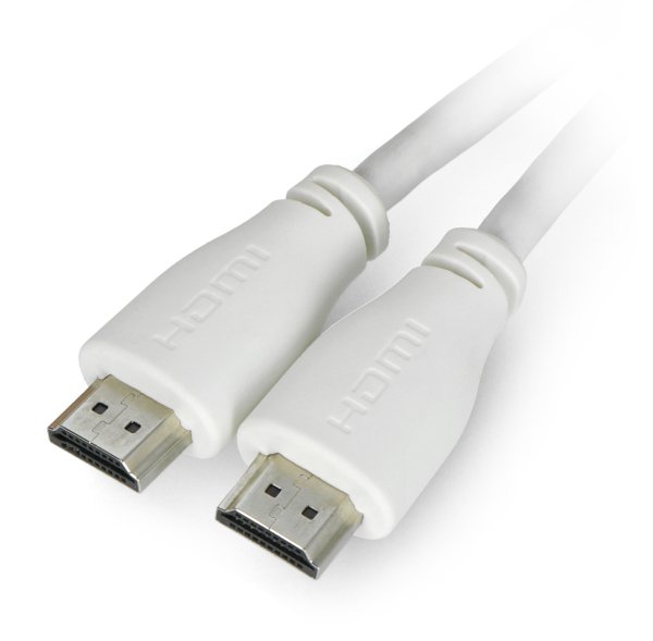 HDMI 2.0-Kabel – 2 m lang – offiziell für Raspberry Pi – weiß