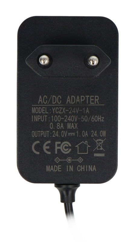 Schaltnetzteil 24 V / 1 A - DC-Stecker 5,5 / 2,5 mm.