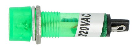 Signallampe 220 V AC - 10 mm - grün.