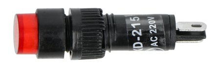 Kontrolka 230 V AC - 8 mm - czerwona.