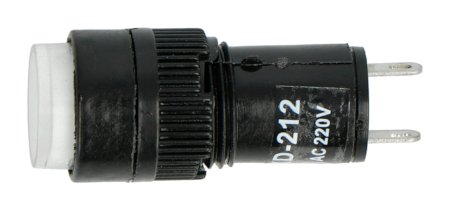 Signallampe 230 V AC - 12 mm - weiß.
