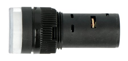 12 V AC / DC-Anzeigelampe - 19 mm - weiß.