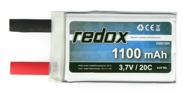 Li-Pol Redox 1100 mAh 3,7 V 20C (ohne Stecker)