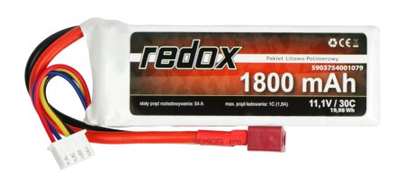 Li-Pol Redox 1800mAh 30C 3S 11,1V Paket