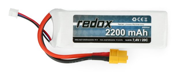Li-Pol Redox 2200 mAh 7,4 V 20C-Paket.