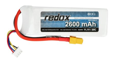 Li-Pol Redox 2600 mAh 20C 3S 11,1V-Paket