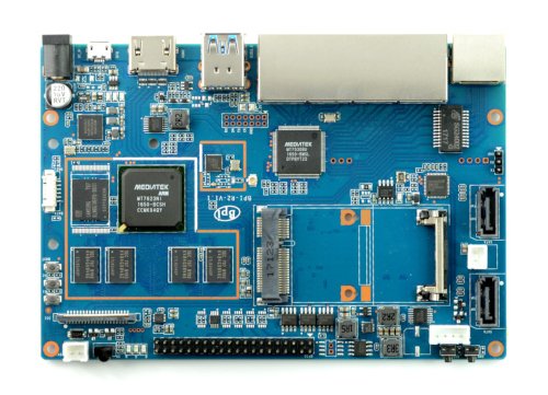 Banana Pi R2 Quad Core Router 2 GB RAM + 8 GB eMMC – Draufsicht.