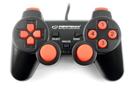 Gamepad Warrior Esperanza EGG102R - schwarz und rot.
