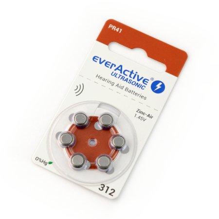 Hörgerätebatterien - EverActive Ultrasonic 312 - 6 Stk.