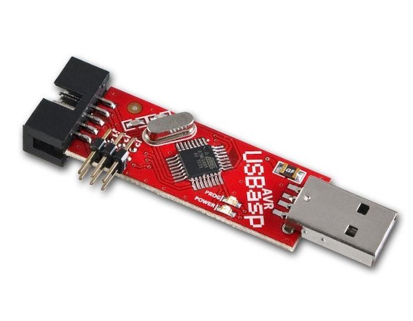 Programmierer AVR kompatibel mit USBasp ISP + IDC Tape - rot