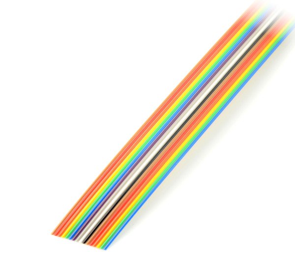 16-farbiges IDC-Flachbandkabel, 1,27-mm-Raster – 30,5-m-Rolle
