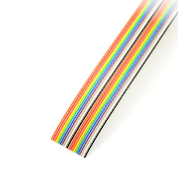 Flachbandkabel, 20-farbiger IDC, 1,27-mm-Raster – 30,5-m-Rolle