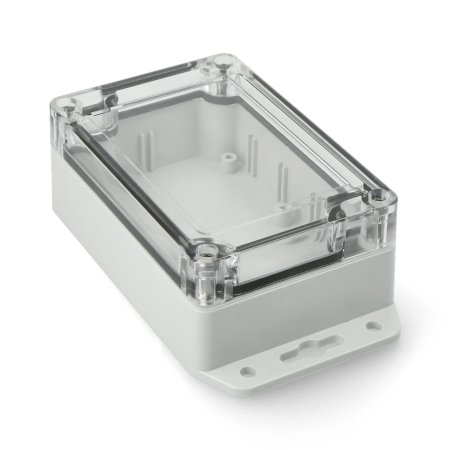 Kradex-Kunststoffgehäuse mit transparentem Deckel.