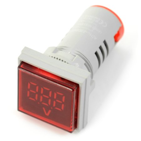 Digitales Voltmeter - LED 32 x 32 mm - 500 V AC - rot