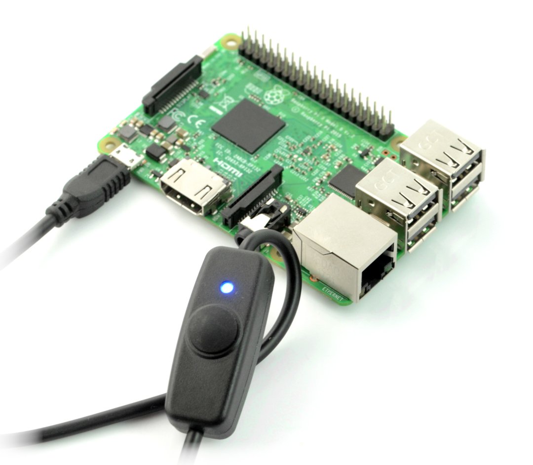 Das Kabel kann zur Stromversorgung des Minicomputers Raspberry Pi verwendet werden, mit der Möglichkeit, die Spannung jederzeit zu trennen, ohne das Netzteil vom Netzwerk zu trennen.