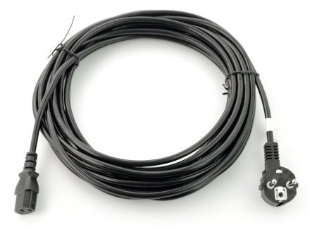 IEC 10 m VDE-Netzkabel – schwarz