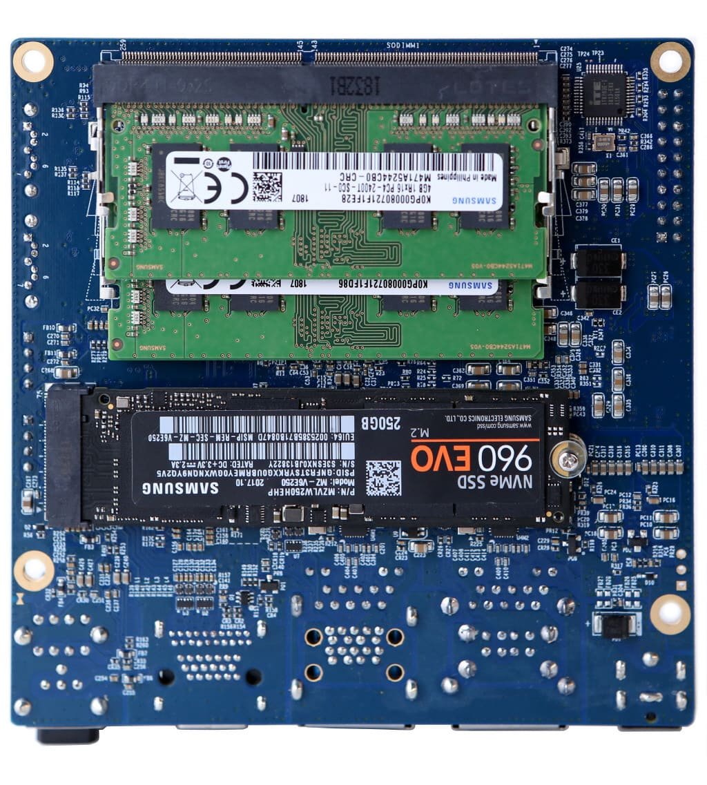 Einplatinencomputer mit RAM und PCIe NVMe M.2 SSD - RAM und SSD sind nicht enthalten, sie müssen separat erworben werden.