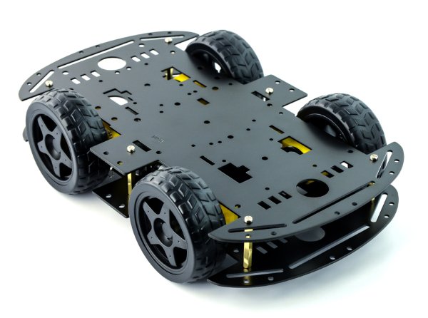4WD-Robotergehäuse aus Metall - schwarz