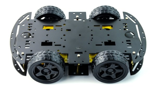 4WD-Robotergehäuse aus Metall - schwarz