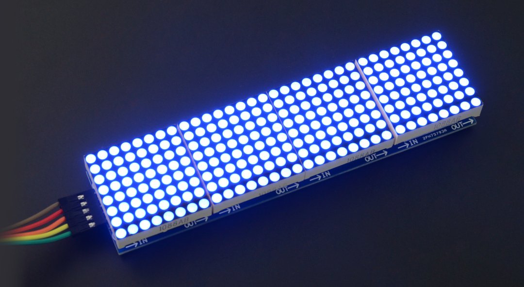 LED-Matrix 32x8 + Treiber MAX7219 - blau
