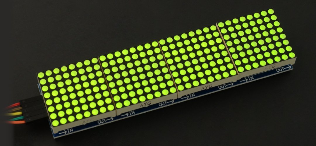 LED-Matrix 32x8 + Treiber MAX7219 - gelb