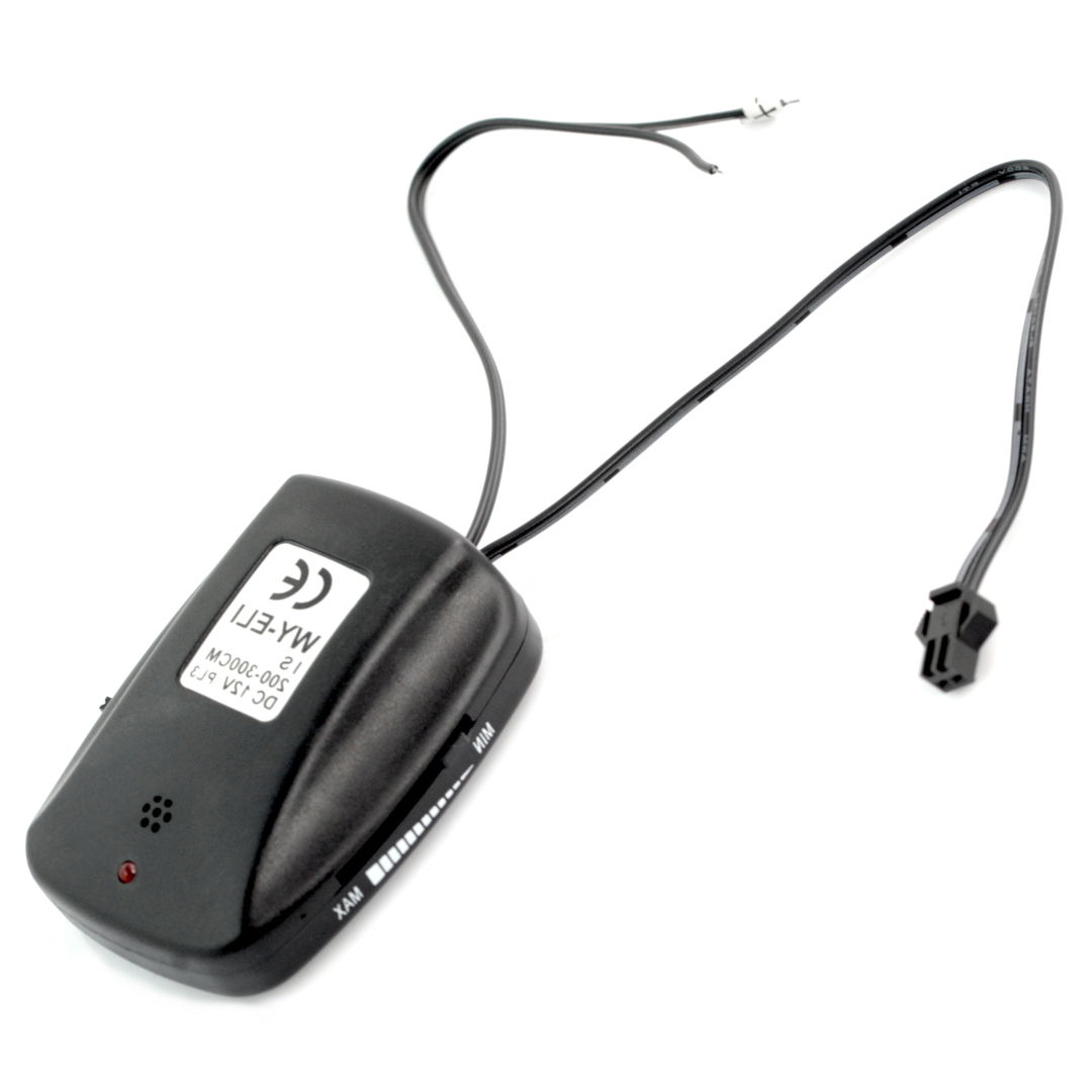 Taschen-Aufwärtswandler 12V WY-ELI-IS-200-300cm mit Schallsensor für EL-Kabel