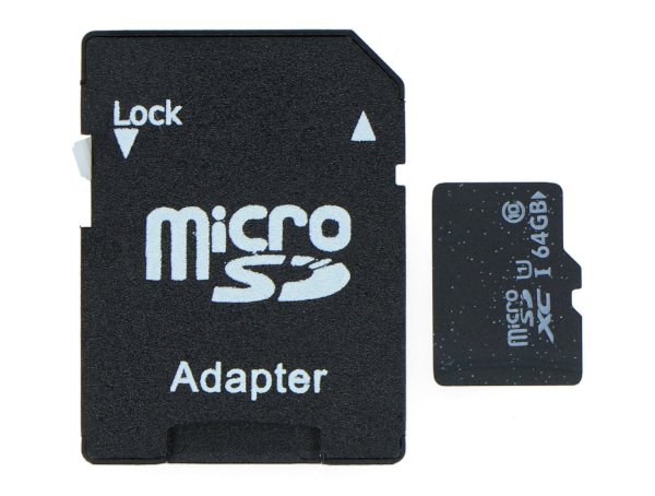 64 GB Class 10 microSD-Speicherkarte mit Adapter für ROCKPro64
