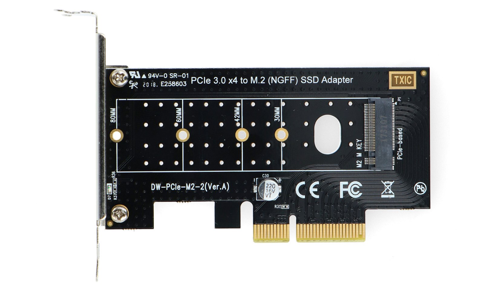 PCI-E x 4-zu-M.2-Adapter
