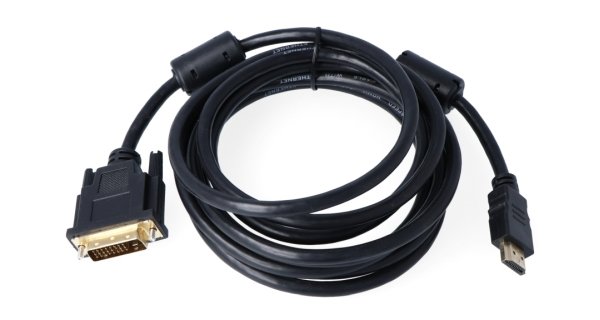 Schwarzes DVI-HDMI-Kabel, 3 m