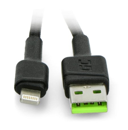 USB-Kabel mit blitzgrüner Zelle