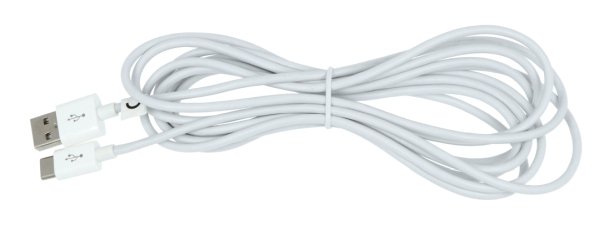 Tracer USB A 2.0 - USB C weißes Kabel - 3m