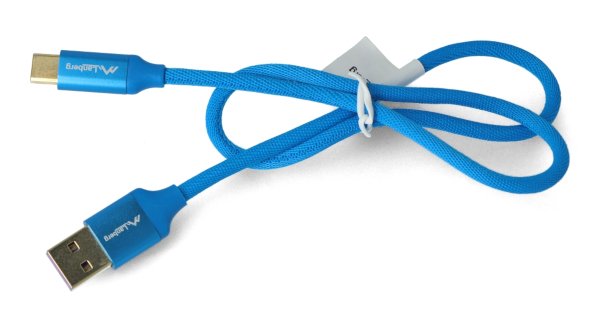 USB-Kabel, Typ A-C 2.0, Blau Premium 5A - 0,5m
