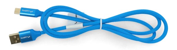 Lanberg USB Typ A-C 2.0 Kabel blau Premium QC 3.0 - 1m