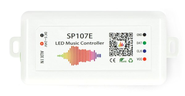 Treiber für adressierte RGB Bluetooth LED Strips und Strips SP107E LED Music Controller - Licht- und Musikeffekte