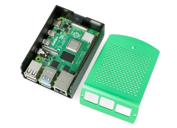 Aluminiumgehäuse für Raspberry Pi 4B Vesa - grün LT-4B01-A
