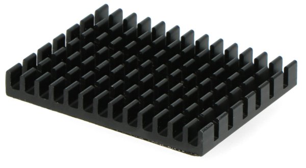 Kühlkörper 40x30x5mm für Raspberry Pi 4 mit Wärmedämmband - schwarz