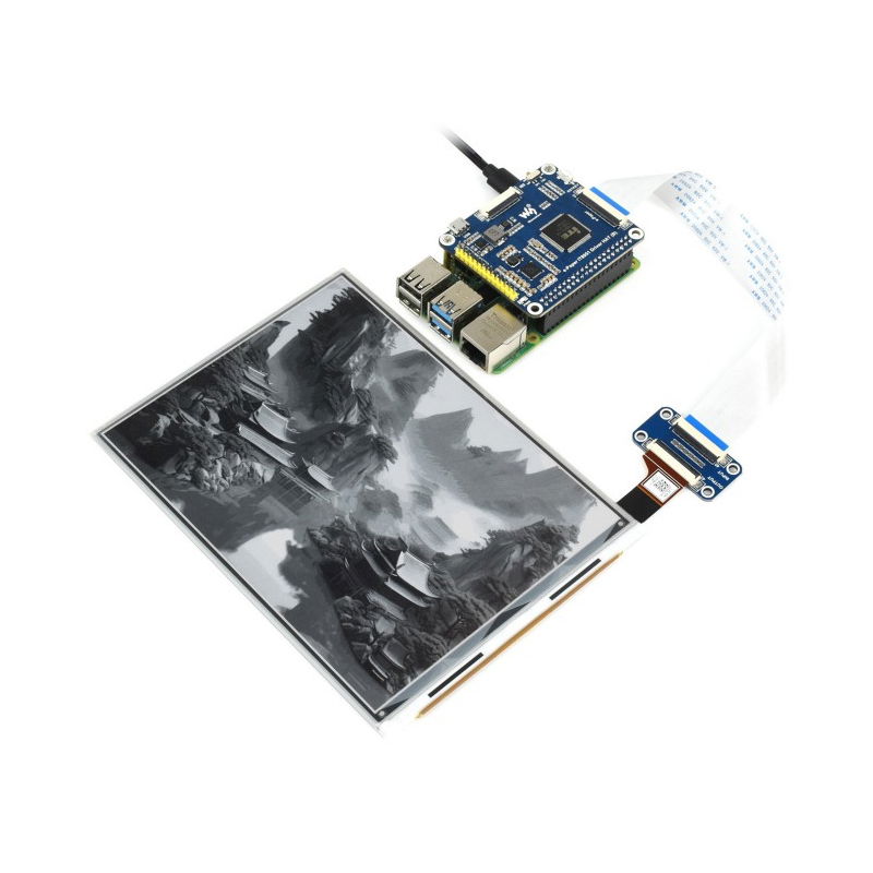 Ekran podłączony do Raspberry Pi