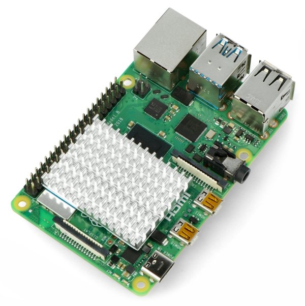 40x30x5mm Kühlkörper verbunden mit dem Raspberry Pi 4B
