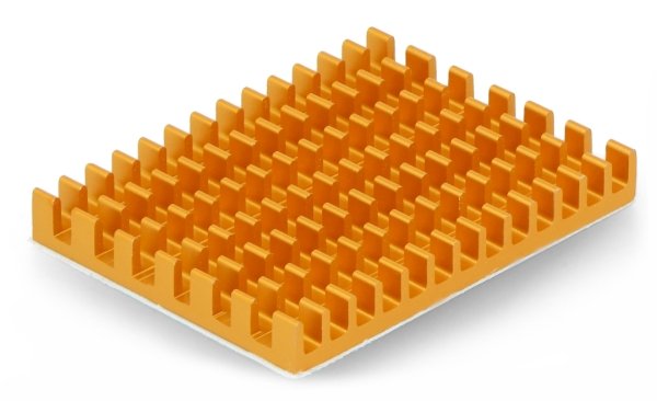 Kühlkörper 40x30x5mm für Raspberry Pi 4 mit Wärmeleitband - Gold