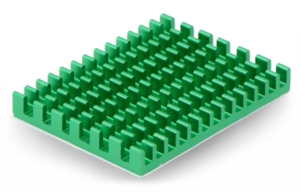 Kühlkörper 40x30x5mm für Raspberry Pi 4 mit Wärmeleitband - grün