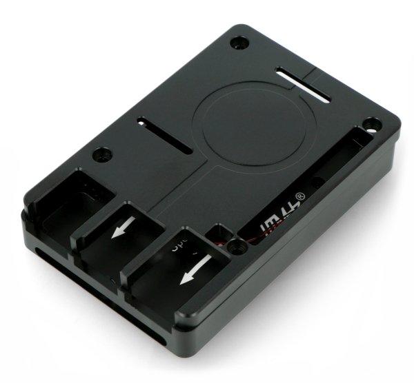 Raspberry Pi Model 4B Gehäuse mit Lüfter - Aluminium - LT-4BA05 - schwarz