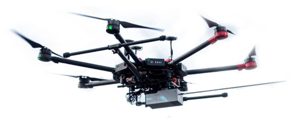 Smogsensor Nosacz II montiert auf einer Drohne