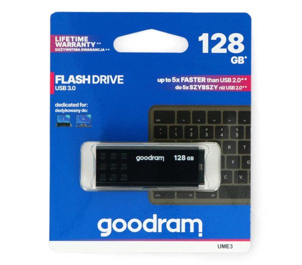 GoodRam Flash Drive - USB 3.0 Pendrive - UME3 Schwarz 128 GB