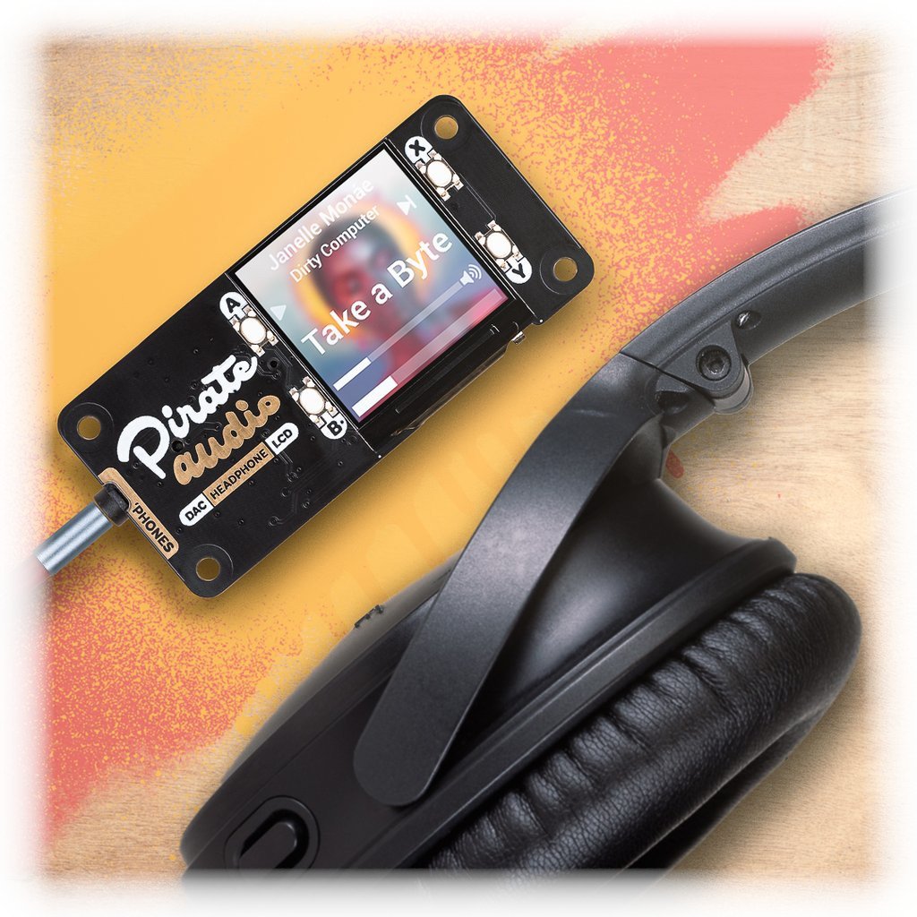 Schild für Raspberry Pi Pirate Audio Kopfhörerverstärker